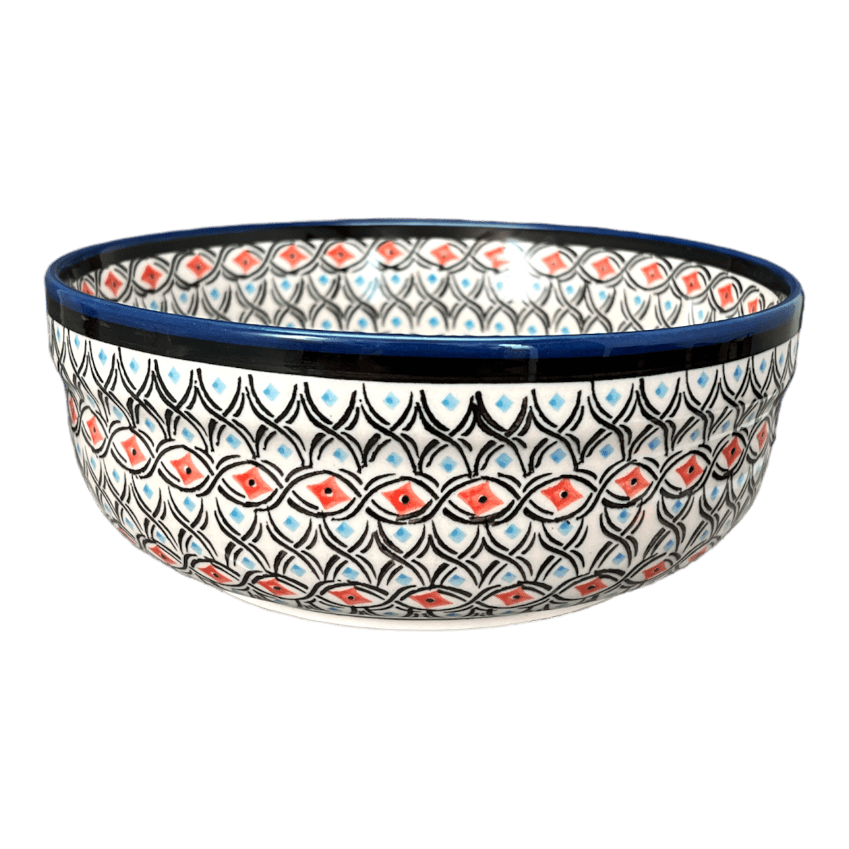 Bowl, Round, Magnolia, 7.25" in "Beaded Turquoise" by Zaklady | Y834A-DU203