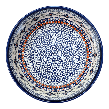 Bowl, Round, Magnolia, 8" in "Blue Mosaic Flower" by Zaklady | Y835A-A221A