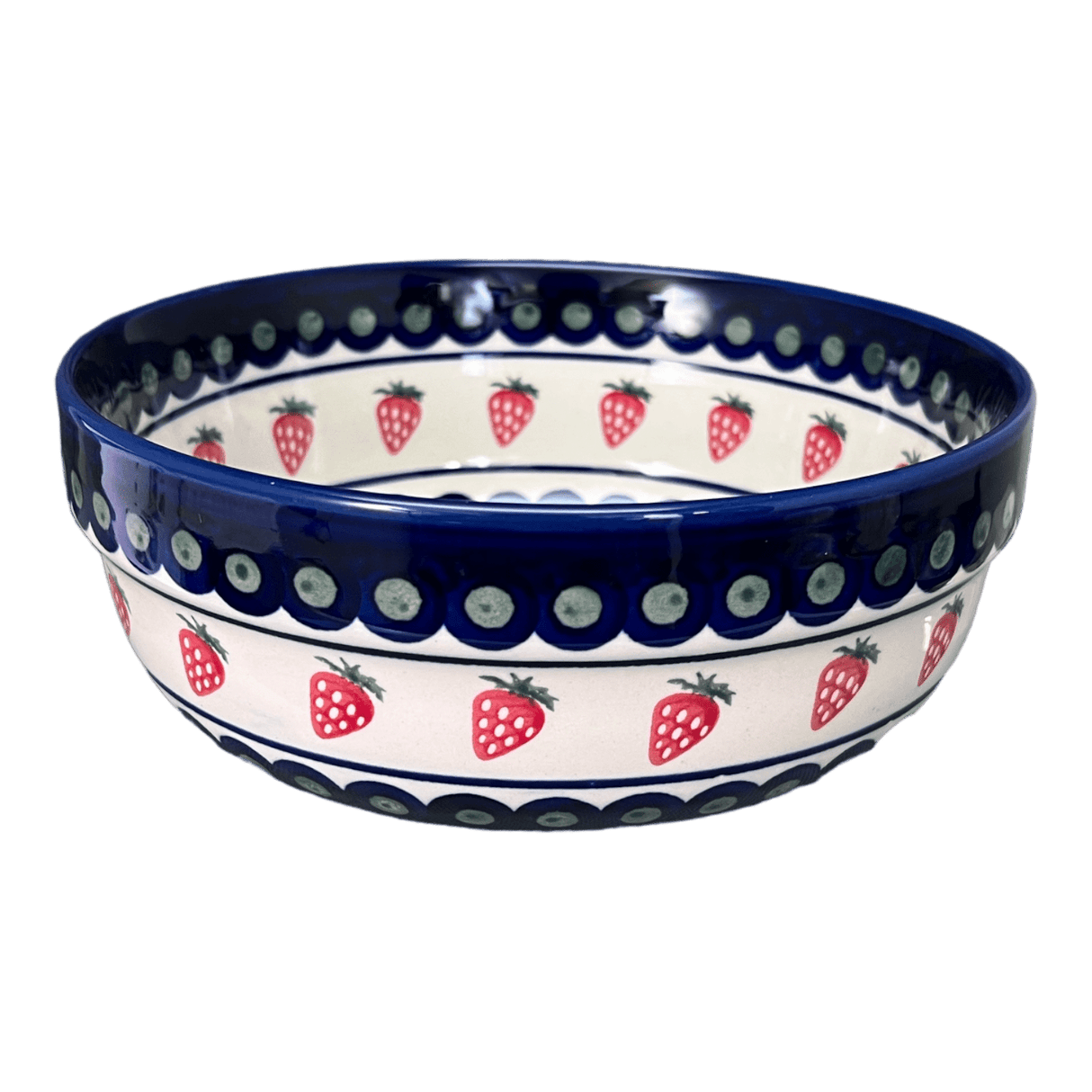 Bowl, Round, Magnolia, 8" in "Strawberry Dot" by Zaklady | Y835A-A310A