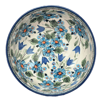 A picture of a Polish Pottery Bowl, Round, Magnolia, 8" in "Julie's Garden" by Zaklady | Y835A-ART165 as shown at PolishPotteryOutlet.com/products/8-round-magnolia-bowl-julies-garden-y835a-art165