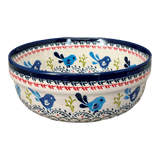 Bowl, Round, Magnolia, 8" in "Circling Bluebirds" by Zaklady | Y835A-ART214