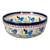 Polish Pottery 8" Magnolia Bowl (Circling Bluebirds) | Y835A-ART214 at PolishPotteryOutlet.com