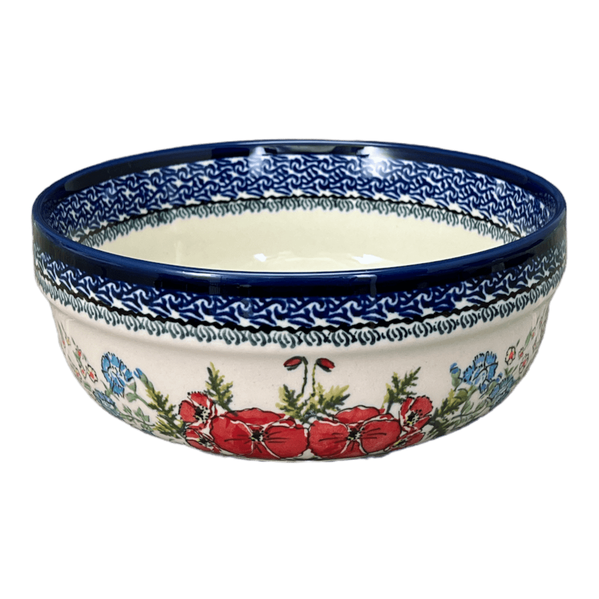 Bowl, Round, Magnolia, 8" in "Floral Crescent" by Zaklady | Y835A-ART237