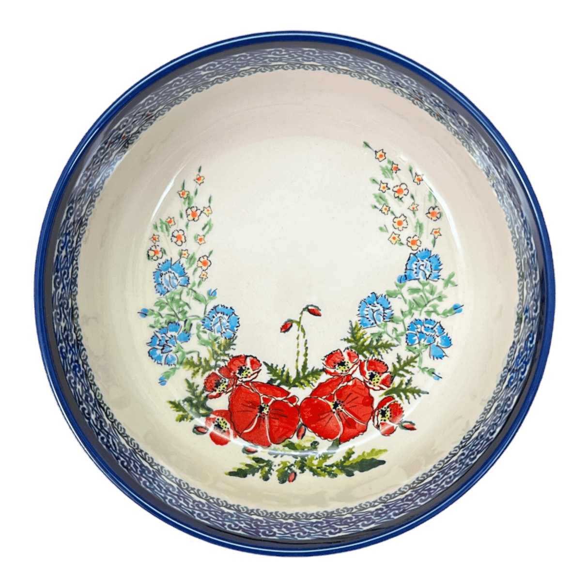 Bowl, Round, Magnolia, 8" in "Floral Crescent" by Zaklady | Y835A-ART237