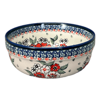 A picture of a Polish Pottery Zaklady 8" Magnolia Bowl (Cosmic Cosmos) | Y835A-ART326 as shown at PolishPotteryOutlet.com/products/8-magnolia-bowl-cosmic-cosmos-y835a-art326