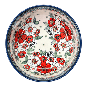 Polish Pottery Zaklady 8" Magnolia Bowl (Cosmic Cosmos) | Y835A-ART326 Additional Image at PolishPotteryOutlet.com