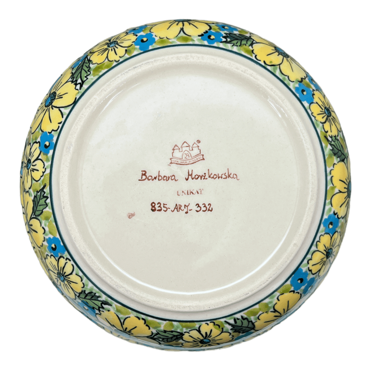 Bowl, Round, Magnolia, 8" in "Sunny Meadow" by Zaklady | Y835A-ART332