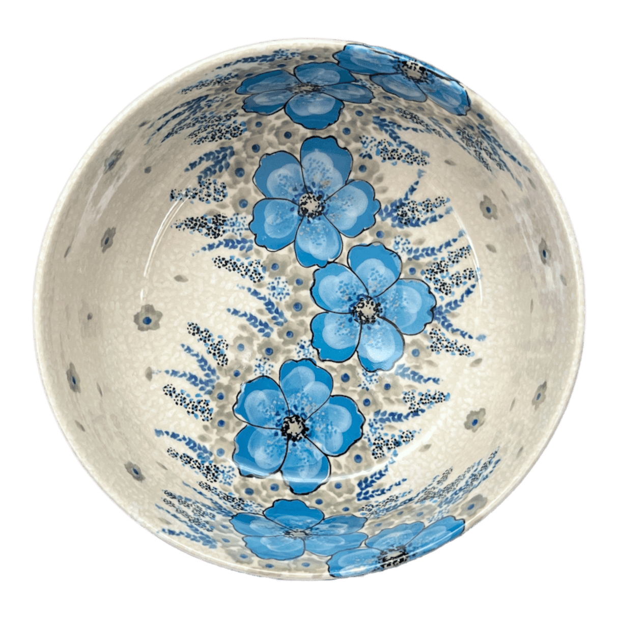 Bowl, Round, Magnolia, 8" in "Something Blue" by Zaklady | Y835A-ART374