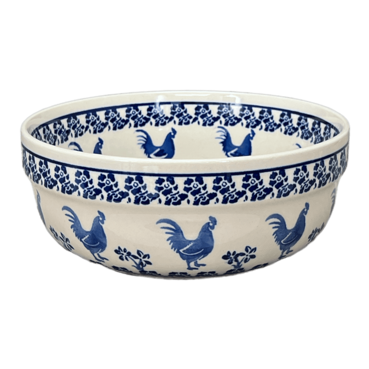 Bowl, Round, Magnolia, 8" in "Rooster Blues" by Zaklady | Y835A-D1149