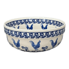 Polish Pottery 8" Magnolia Bowl (Rooster Blues) | Y835A-D1149 at PolishPotteryOutlet.com