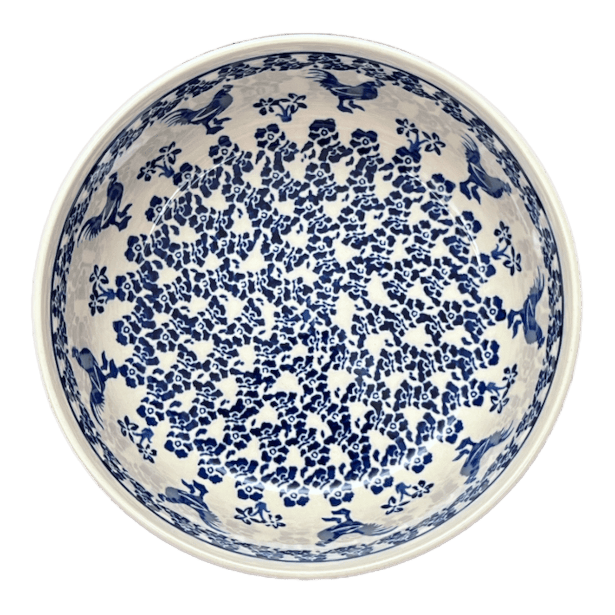 Bowl, Round, Magnolia, 8" in "Rooster Blues" by Zaklady | Y835A-D1149