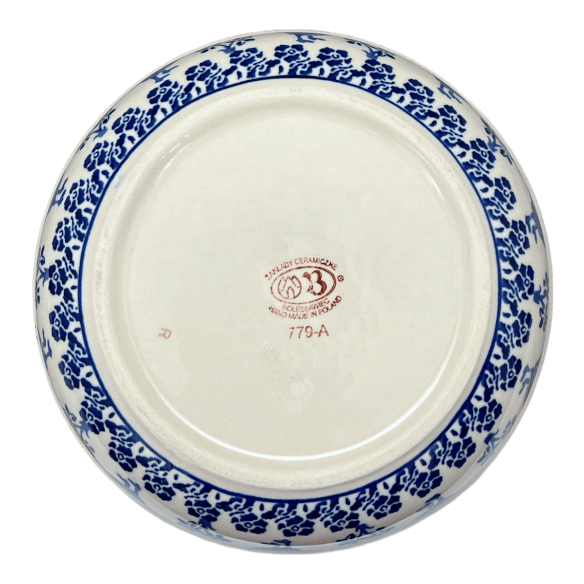 Bowl, Round, Magnolia, 8" in "Rooster Blues" by Zaklady | Y835A-D1149