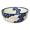 Polish Pottery 8" Magnolia Bowl (Blue Floral Vines) | Y835A-D1210A at PolishPotteryOutlet.com