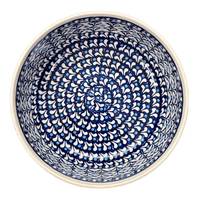 A picture of a Polish Pottery 8" Magnolia Bowl (Mosaic Blues) | Y835A-D910 as shown at PolishPotteryOutlet.com/products/8-magnolia-bowl-mosaic-blues-y835a-d910