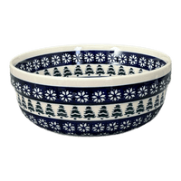 A picture of a Polish Pottery 8" Magnolia Bowl (Floral Pine) | Y835A-D914 as shown at PolishPotteryOutlet.com/products/8-magnolia-bowl-floral-pine-y835a-d914
