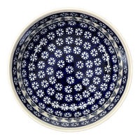 A picture of a Polish Pottery Zaklady 8" Magnolia Bowl (Floral Pine) | Y835A-D914 as shown at PolishPotteryOutlet.com/products/8-magnolia-bowl-floral-pine-y835a-d914