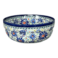 A picture of a Polish Pottery Zaklady 8" Magnolia Bowl (Floral Explosion) | Y835A-DU126 as shown at PolishPotteryOutlet.com/products/8-round-magnolia-bowl-du126-y835a-du126