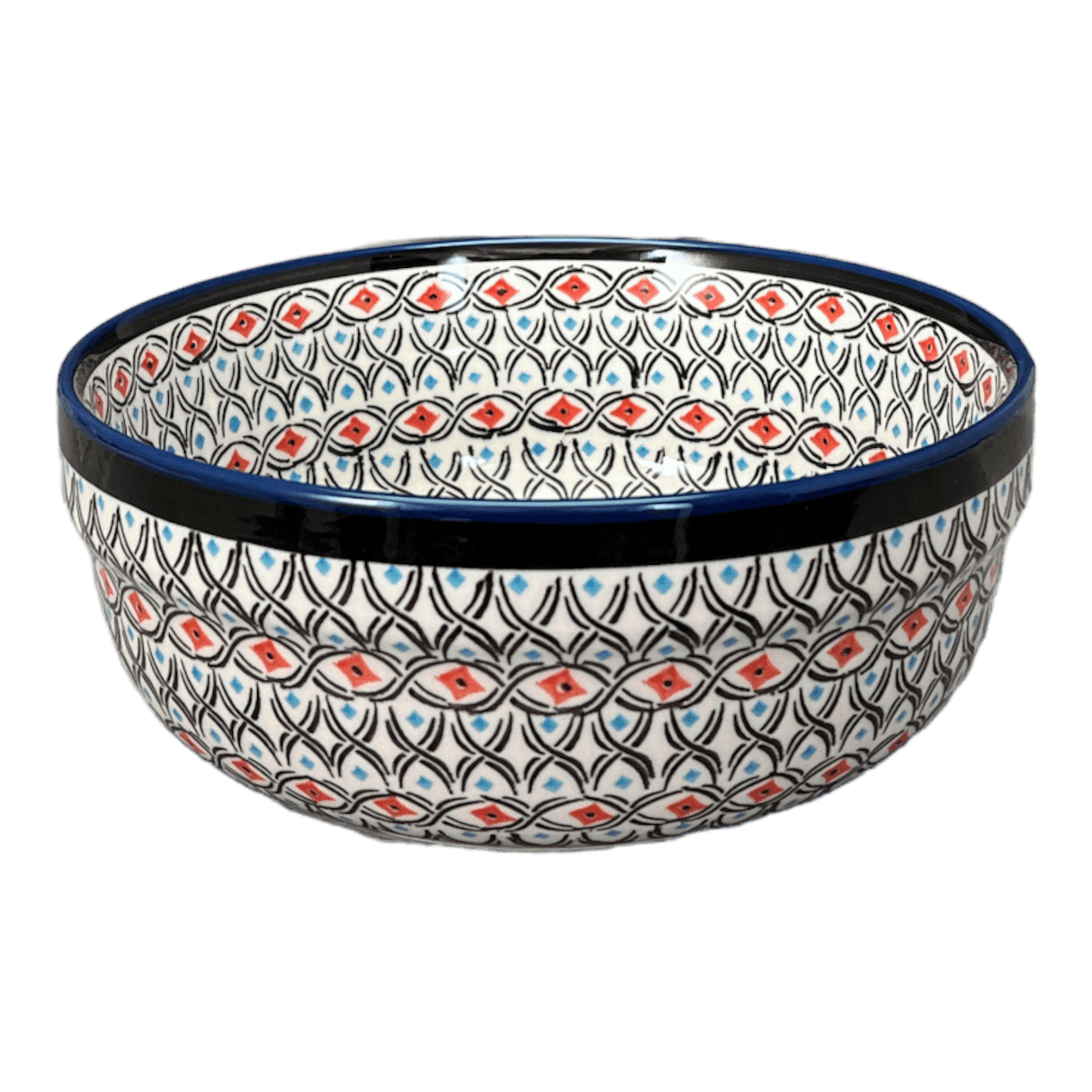 Bowl, Round, Magnolia, 8" in "Beaded Turquoise" by Zaklady | Y835A-DU203