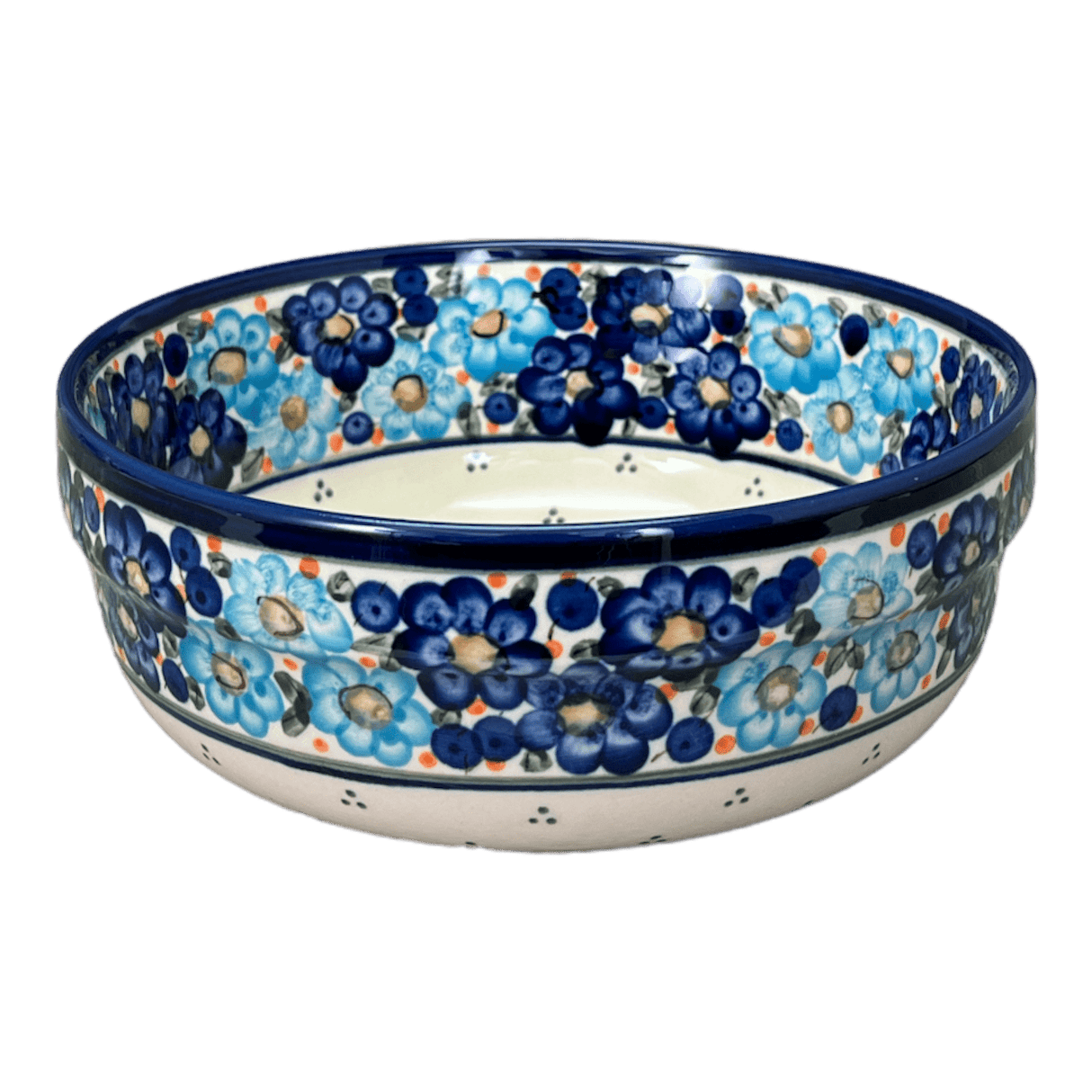 Bowl, Round, Magnolia, 8" in "Garden Party Blues" by Zaklady | Y835A-DU50