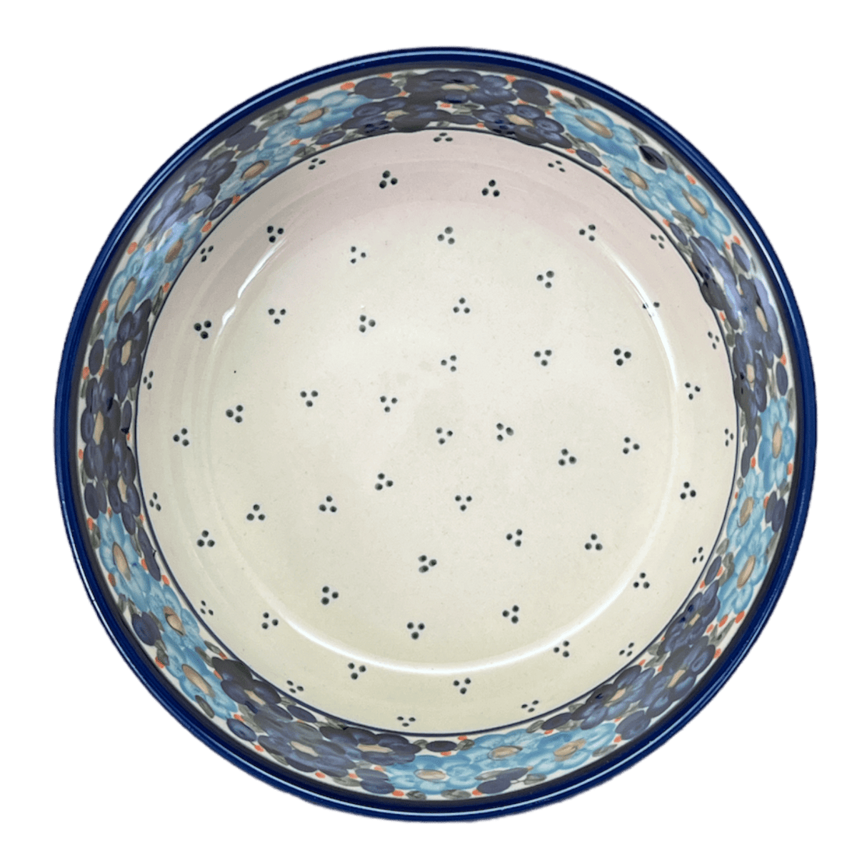 Bowl, Round, Magnolia, 8" in "Garden Party Blues" by Zaklady | Y835A-DU50