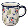 Polish Pottery Zaklady 8 oz. Traditional Mug (Mountain Flower) | Y903-A1109A at PolishPotteryOutlet.com