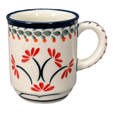 Mug, Traditional Mug, 8 oz in "Scarlet Stitch" by Zaklady | Y903-A1158A