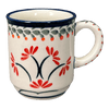 Polish Pottery Zaklady 8 oz. Traditional Mug (Scarlet Stitch) | Y903-A1158A at PolishPotteryOutlet.com