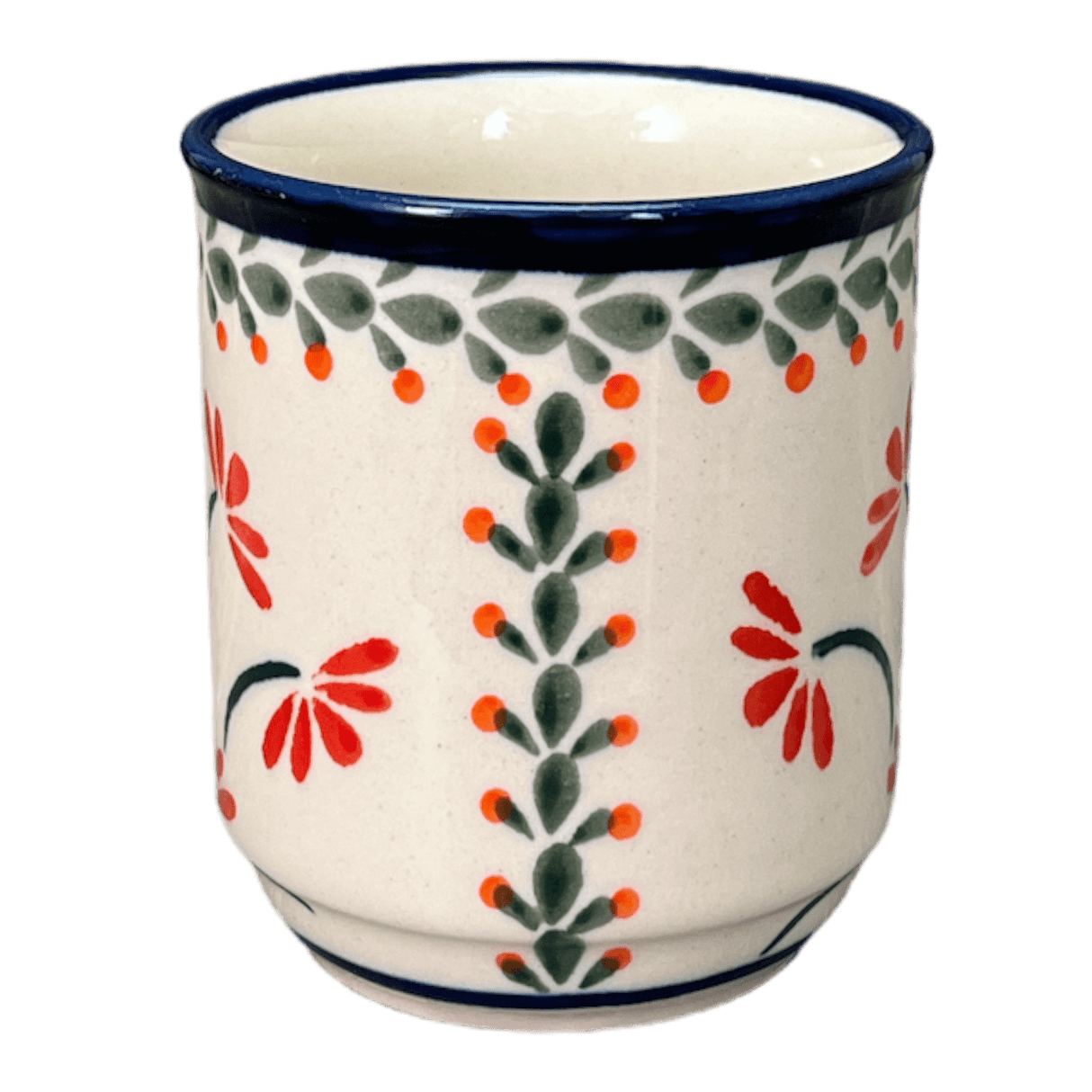 Mug, Traditional Mug, 8 oz in "Scarlet Stitch" by Zaklady | Y903-A1158A