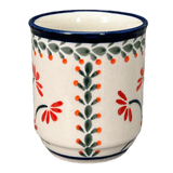 Mug, Traditional Mug, 8 oz in "Scarlet Stitch" by Zaklady | Y903-A1158A