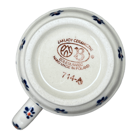 Polish Pottery Zaklady 8 oz. Traditional Mug (Falling Blue Daisies) | Y903-A882A Additional Image at PolishPotteryOutlet.com