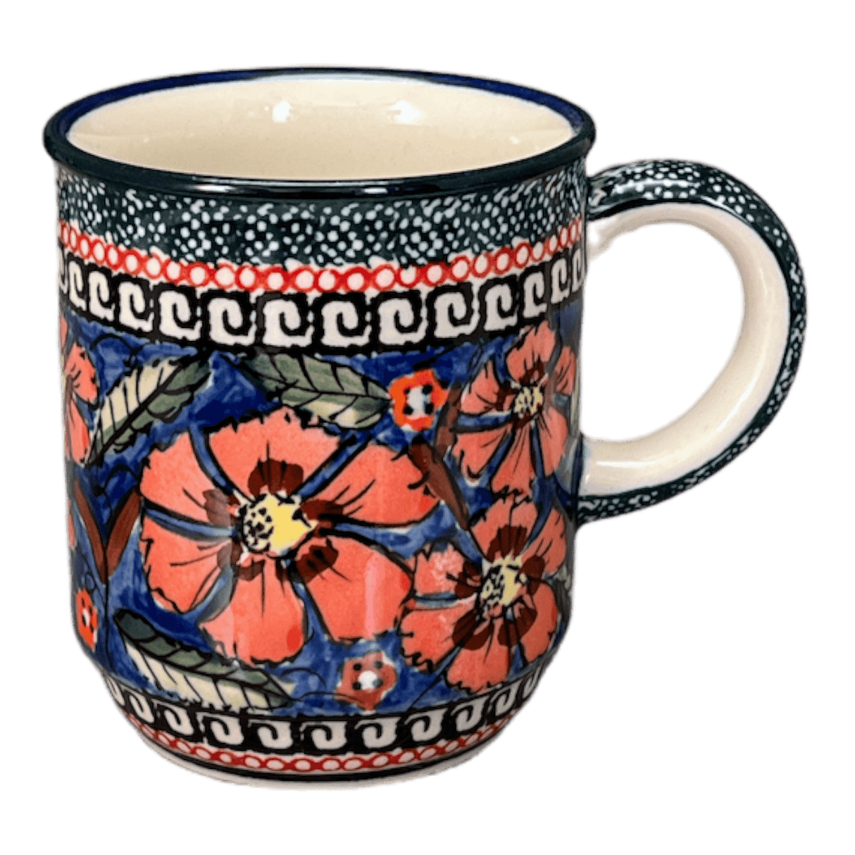 Mug, Traditional Mug, 8 oz in "Exotic Reds" by Zaklady | Y903-ART150