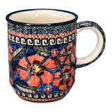 Mug, Traditional Mug, 8 oz in "Exotic Reds" by Zaklady | Y903-ART150