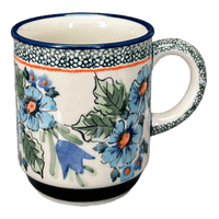 A picture of a Polish Pottery Zaklady 8 oz. Traditional Mug (Julie's Garden) | Y903-ART165 as shown at PolishPotteryOutlet.com/products/zaklady-traditional-mug-julies-garden-y903-art165