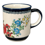 Mug, Traditional Mug, 8 oz in "Floral Crescent" by Zaklady | Y903-ART237