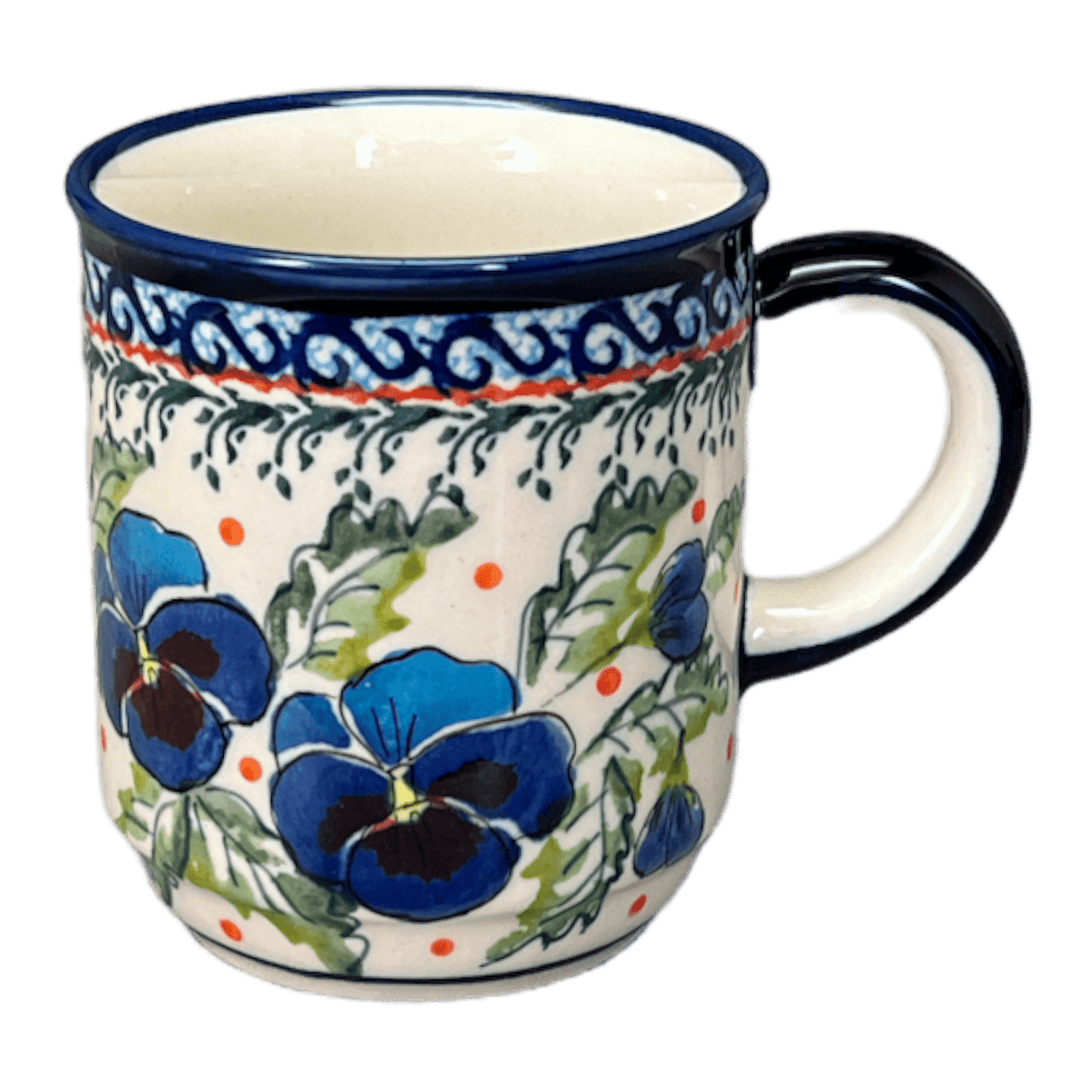 Mug, Traditional Mug, 8 oz in "Pansies in Bloom" by Zaklady | Y903-ART277