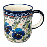 Mug, Traditional Mug, 8 oz in "Pansies in Bloom" by Zaklady | Y903-ART277