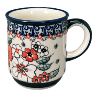A picture of a Polish Pottery Zaklady 8 oz. Traditional Mug (Cosmic Cosmos) | Y903-ART326 as shown at PolishPotteryOutlet.com/products/zaklady-traditional-mug-cosmic-cosmos-y903-art326