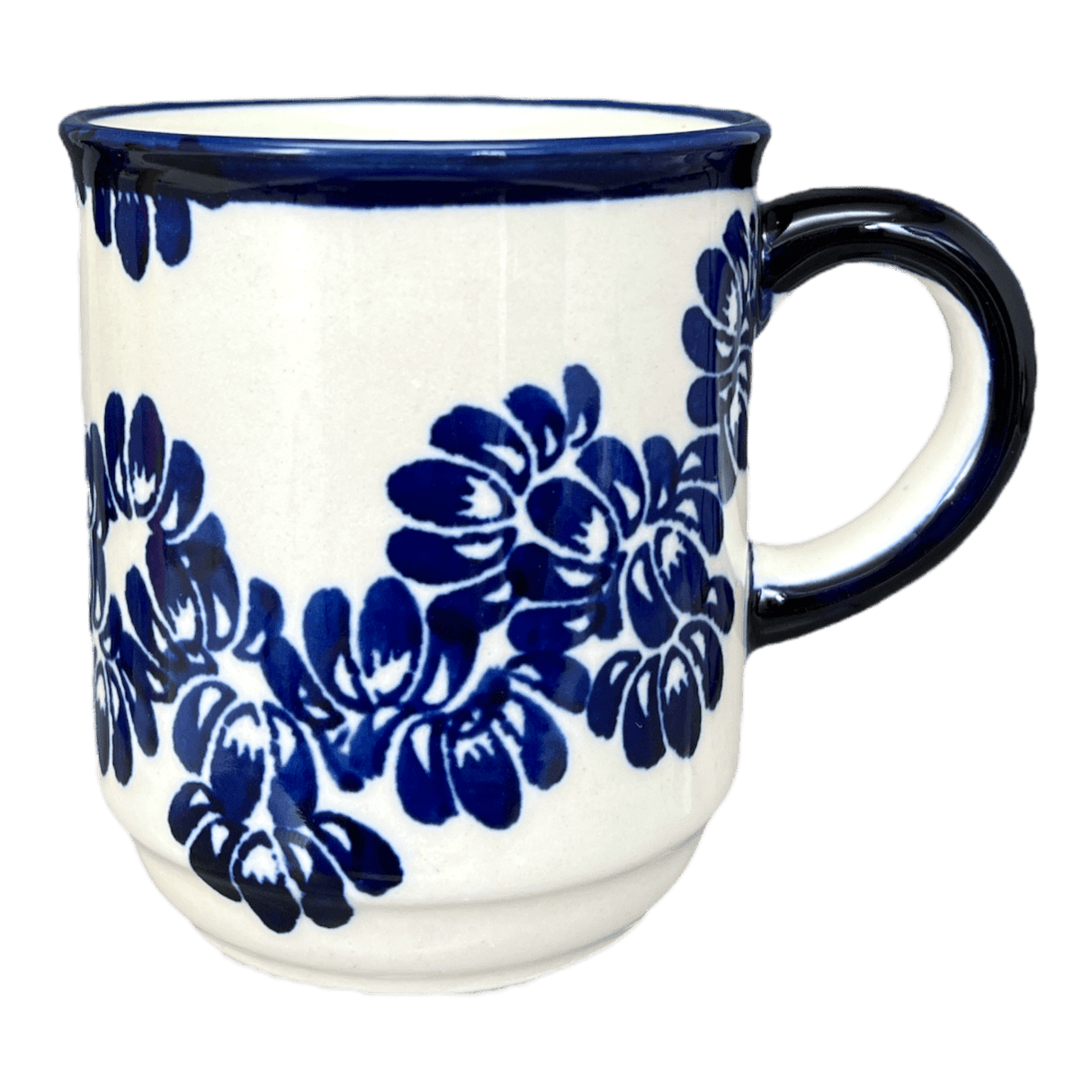 Mug, Traditional Mug, 8 oz in "Blue Floral Vines" by Zaklady | Y903-D1210A