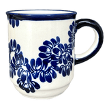 Mug, Traditional Mug, 8 oz in "Blue Floral Vines" by Zaklady | Y903-D1210A