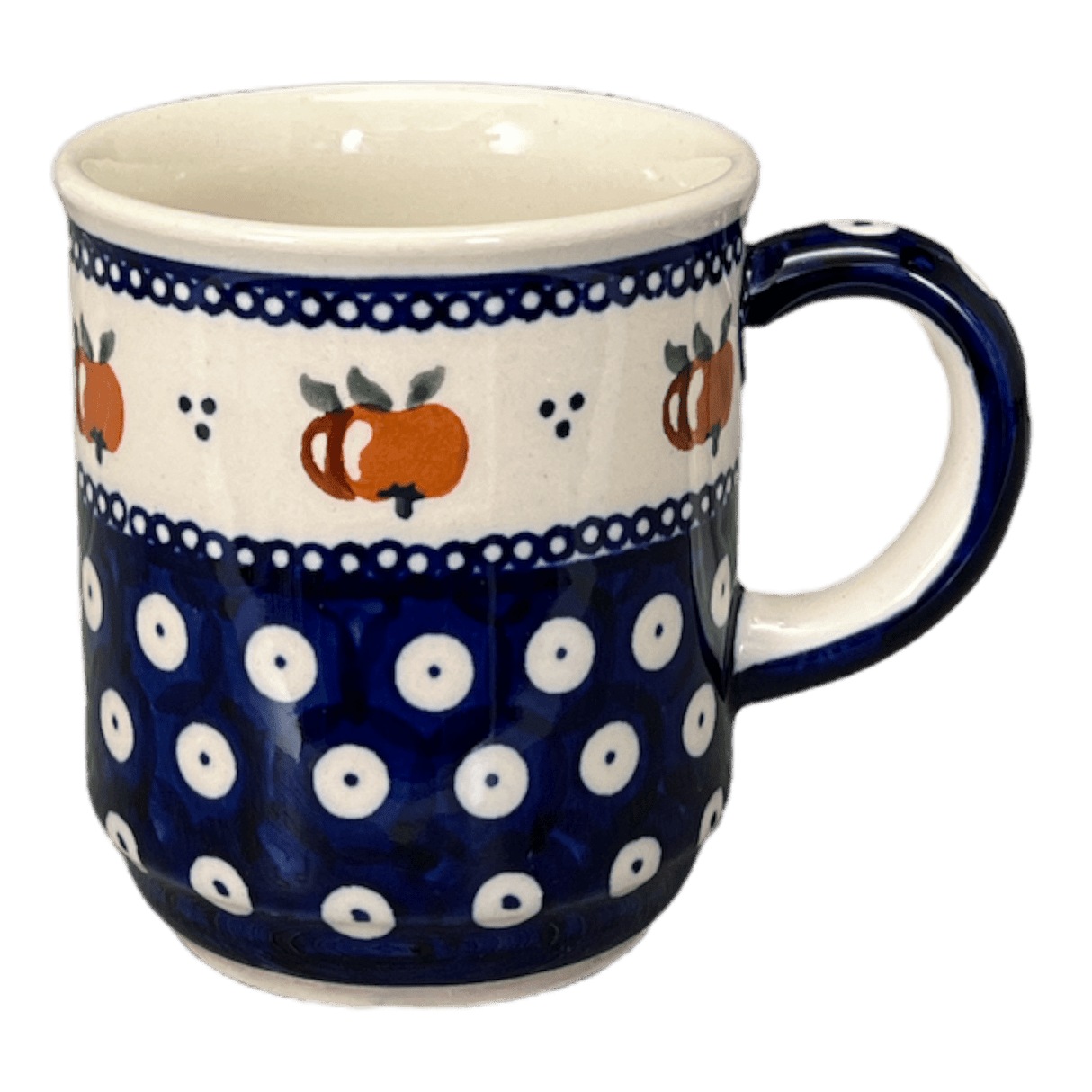 Mug, Traditional Mug, 8 oz in "Persimmon Dot" by Zaklady | Y903-D479