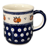 Polish Pottery Zaklady 8 oz. Traditional Mug (Persimmon Dot) | Y903-D479 at PolishPotteryOutlet.com