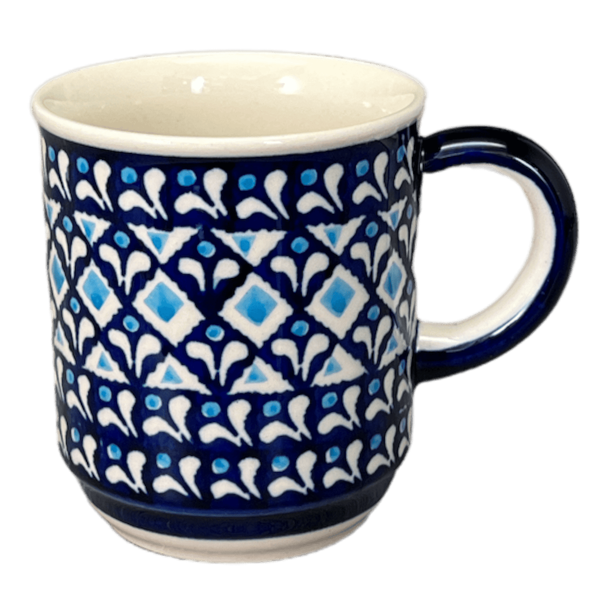 Mug, Traditional Mug, 8 oz in "Mosaic Blues" by Zaklady | Y903-D910