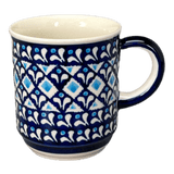 Mug, Traditional Mug, 8 oz in "Mosaic Blues" by Zaklady | Y903-D910