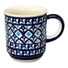 Polish Pottery Zaklady 8 oz. Traditional Mug (Mosaic Blues) | Y903-D910 at PolishPotteryOutlet.com