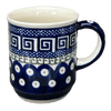 Polish Pottery Zaklady 8 oz. Traditional Mug (Grecian Dot) | Y903-D923 at PolishPotteryOutlet.com