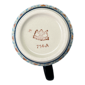 Polish Pottery Zaklady 8 oz. Traditional Mug (Lilac Garden) | Y903-DU155 Additional Image at PolishPotteryOutlet.com
