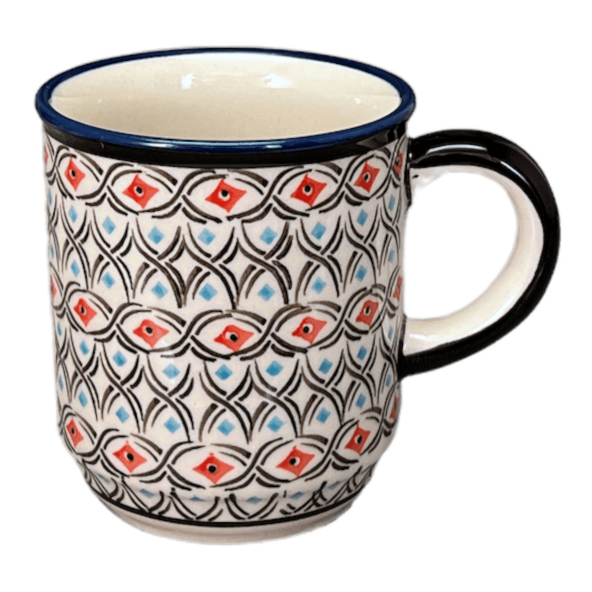 Mug, Traditional Mug, 8 oz in "Beaded Turquoise" by Zaklady | Y903-DU203