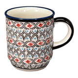 Mug, Traditional Mug, 8 oz in "Beaded Turquoise" by Zaklady | Y903-DU203