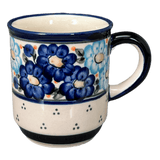 Mug, Traditional Mug, 8 oz in "Garden Party Blues" by Zaklady | Y903-DU50