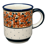 Mug, Traditional Mug, 8 oz in "Orange Wreath" by Zaklady | Y903-DU52